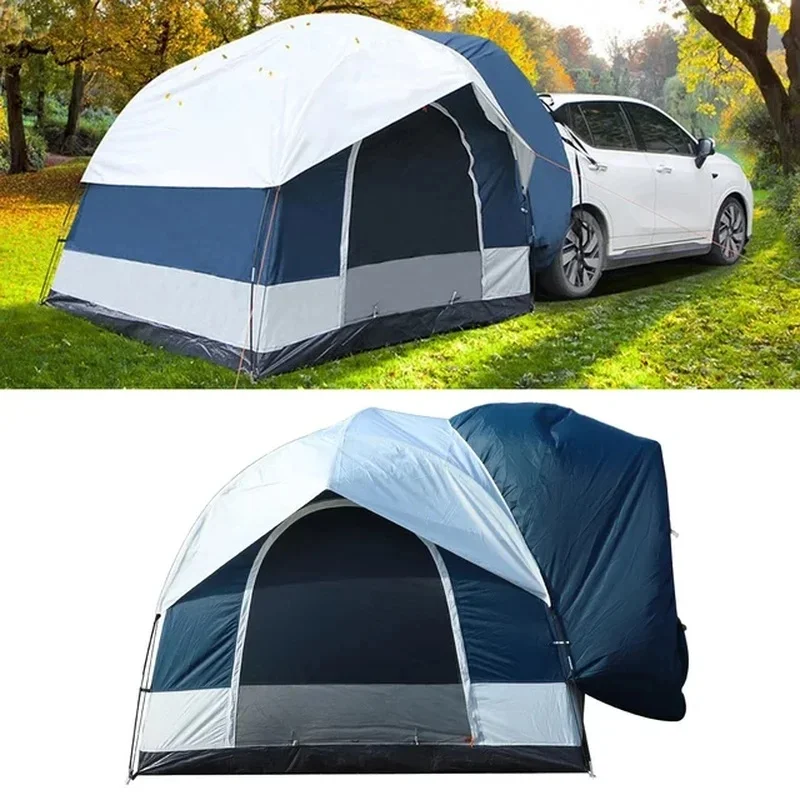 

Portable Car Camping Tent Double Layer Stormproof Outdoor Tent Oxford Cloth Awning For Outdoor Activities