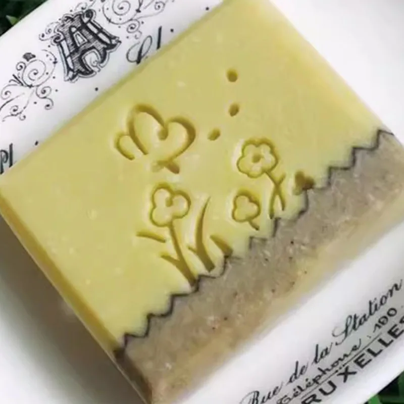 Flower Tree Pattern Soap Stamp Chapter Acrylic Handmade Seal Organic Natural Soap Making Supplies Tools Handicraft Custom