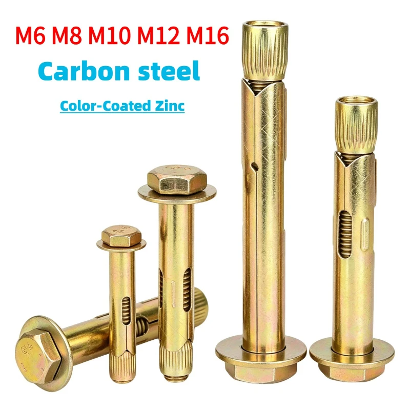 Hexagonal Expansion Bolt Carbon Steel External Hex Expansion Bolts Anti-Corrosion Metal Bolt For Concrete Dry Brick Block Walls