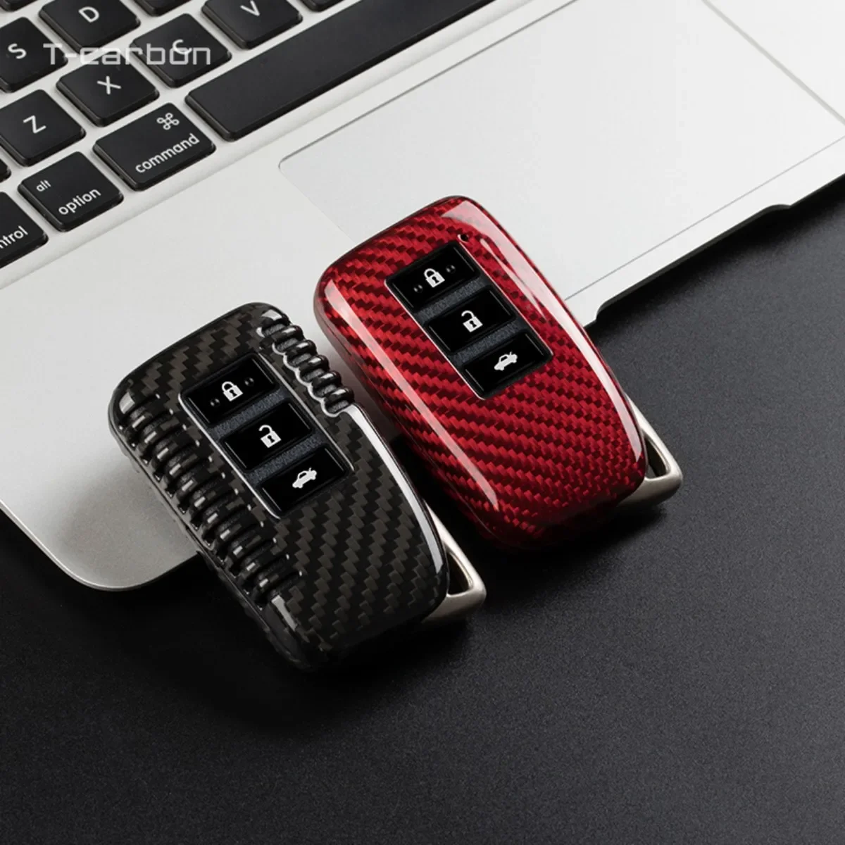 

T-carbon Car Remote Key Case Carbon Fiber Cover Shell Fob For Lexus NX IS RX ES GX LX LS UX GS 200 260 300 350 NX200 NX300 RX350