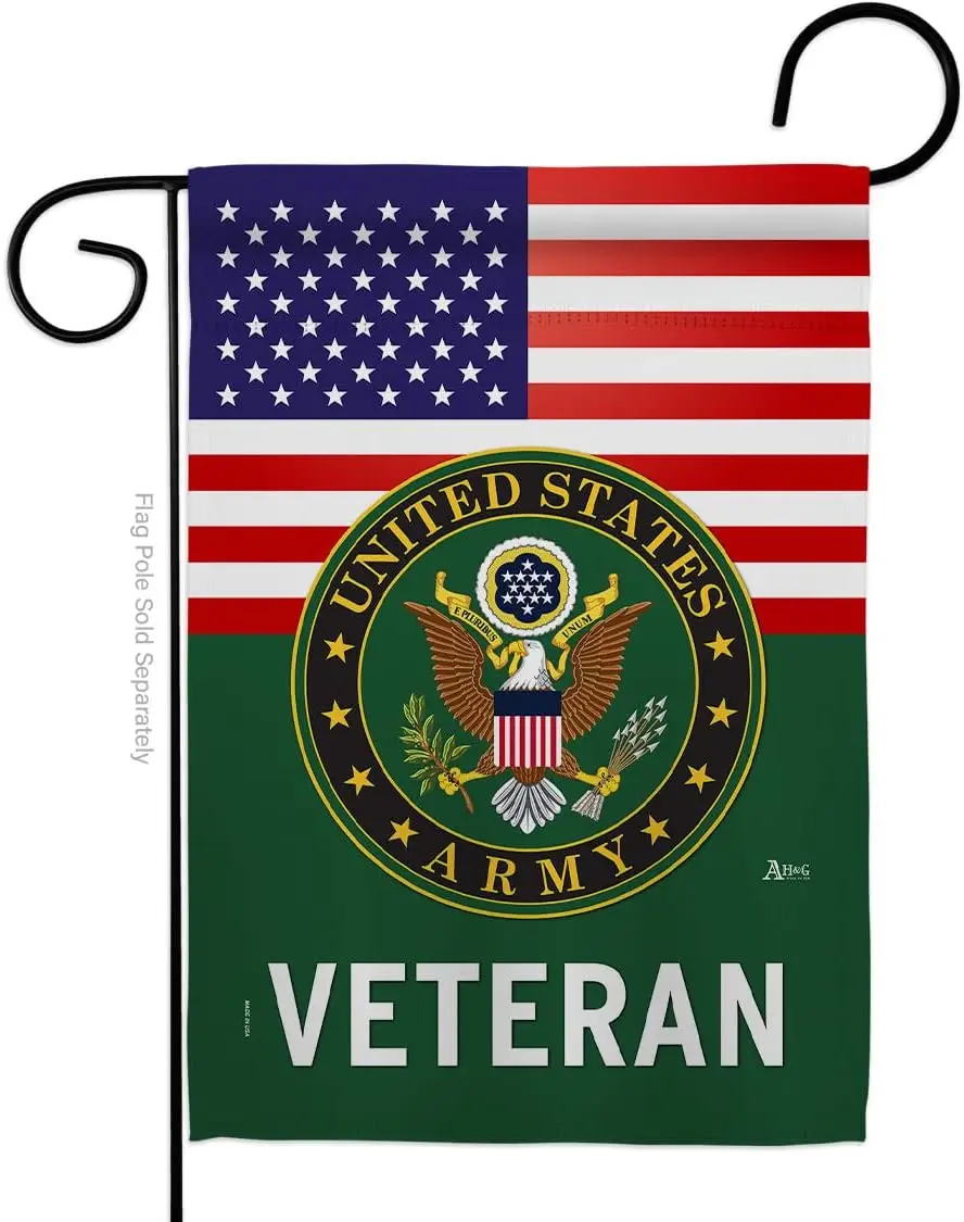 US Army Veteran Garden Flag - Armed Forces Rangers United State American Military Retire Official - House Decoration Banner Smal