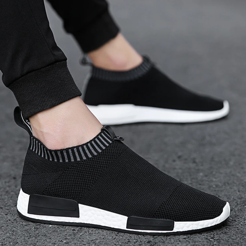 Scarpe da ginnastica da uomo scarpe da calzino da esterno per ballare camminare scarpe Casual basse traspiranti Slip on Mesh scarpe da Tennis Plus Size 38-47