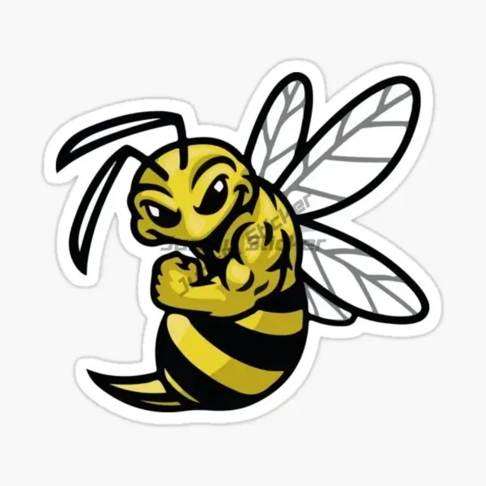 

Bee Car Sticker Interesting Lovely Cartoon Hornets Colored PVC Vinyl Graphic Decoration Waterproof Cover Scratches Decal