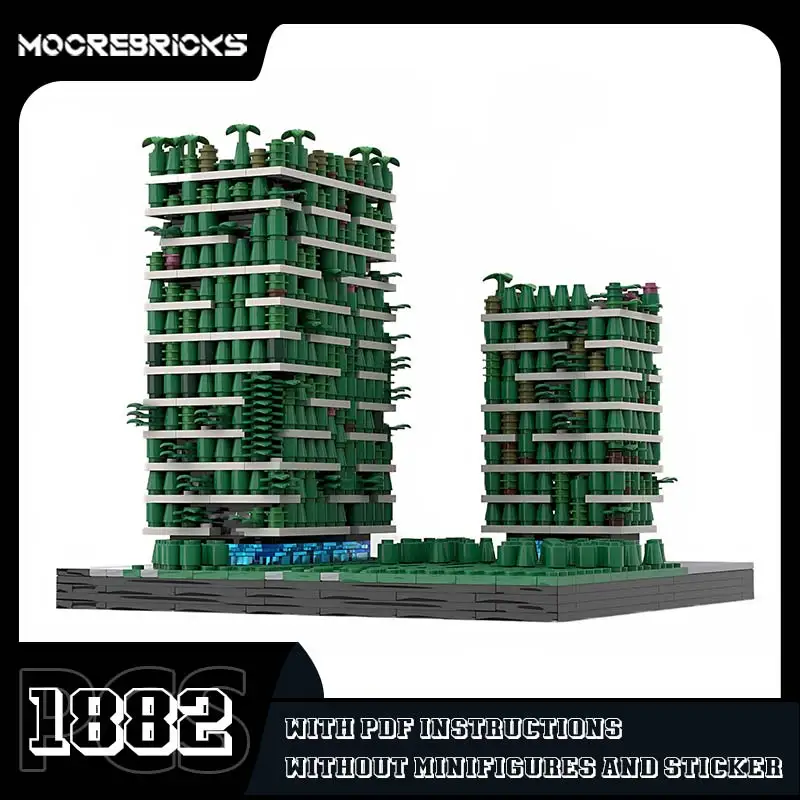 Creative Expert Model Bosco Verticale Building Block Residential Skyscraper Assembly Bricks Educational Toys Kids Holiday Gifts