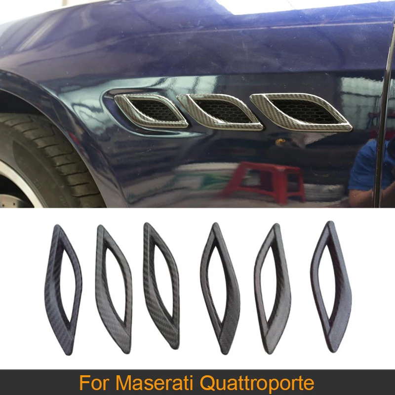 Carbon Fiber Car Side Fender Air Vents Trims Covers For Maserati Quattroporte S Q4 GTS Sedan 4 Door 2013-2016 Air Vent Trims