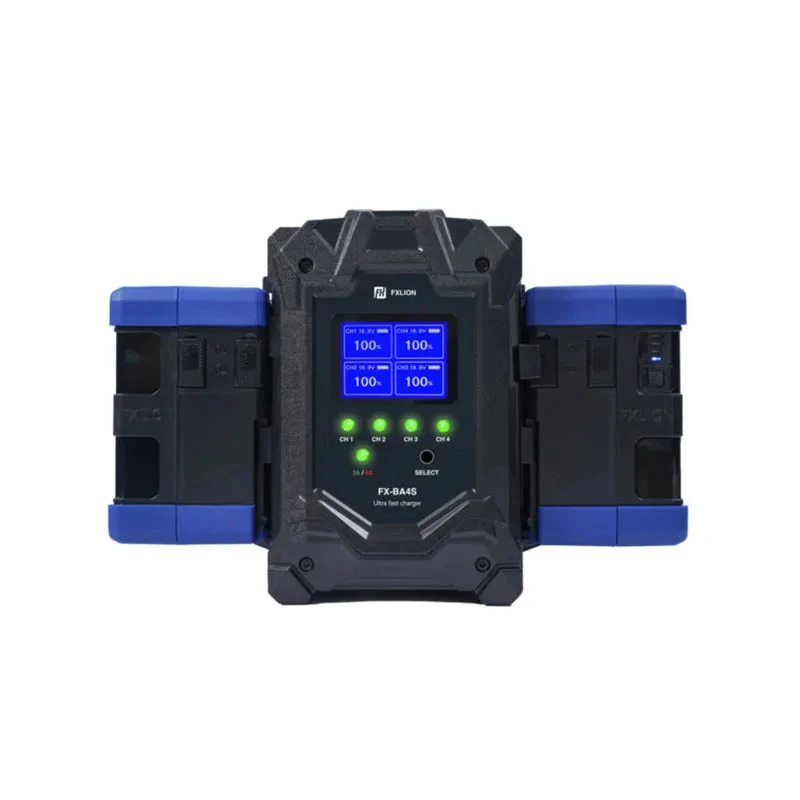 FXLION FX-BA4S 4-Channel Dual Current 16.8V/6A/16.8V/3A V-Mount Battery Fast Charger For V-Mount Battery