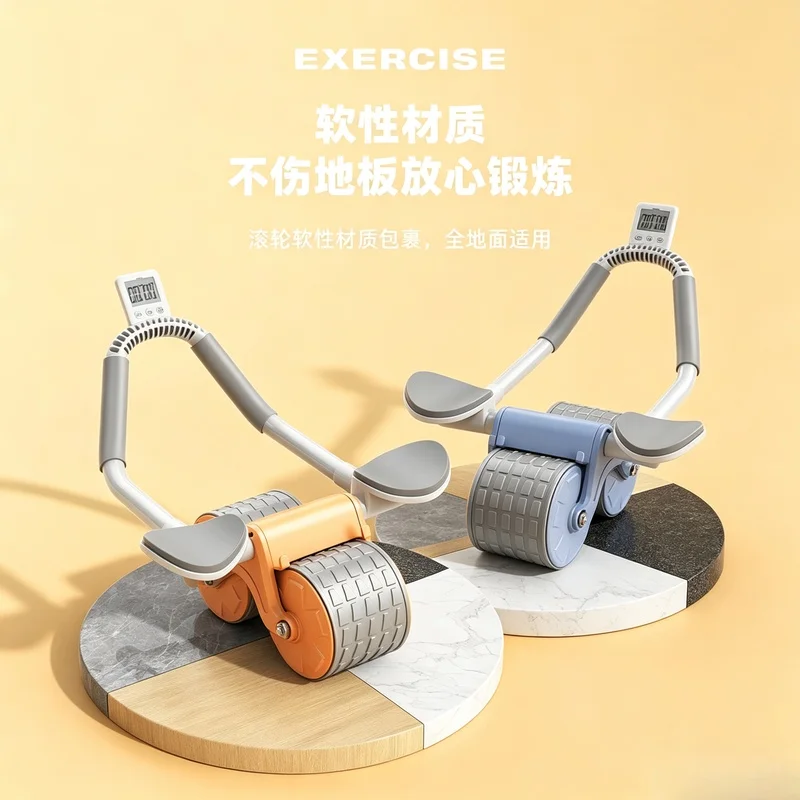 Dual‑Wheel Abdominal Exercise Roller, Non‑Slip Stable Core Trainer for Home Gym Belly Shaping, Suitable for Beginners