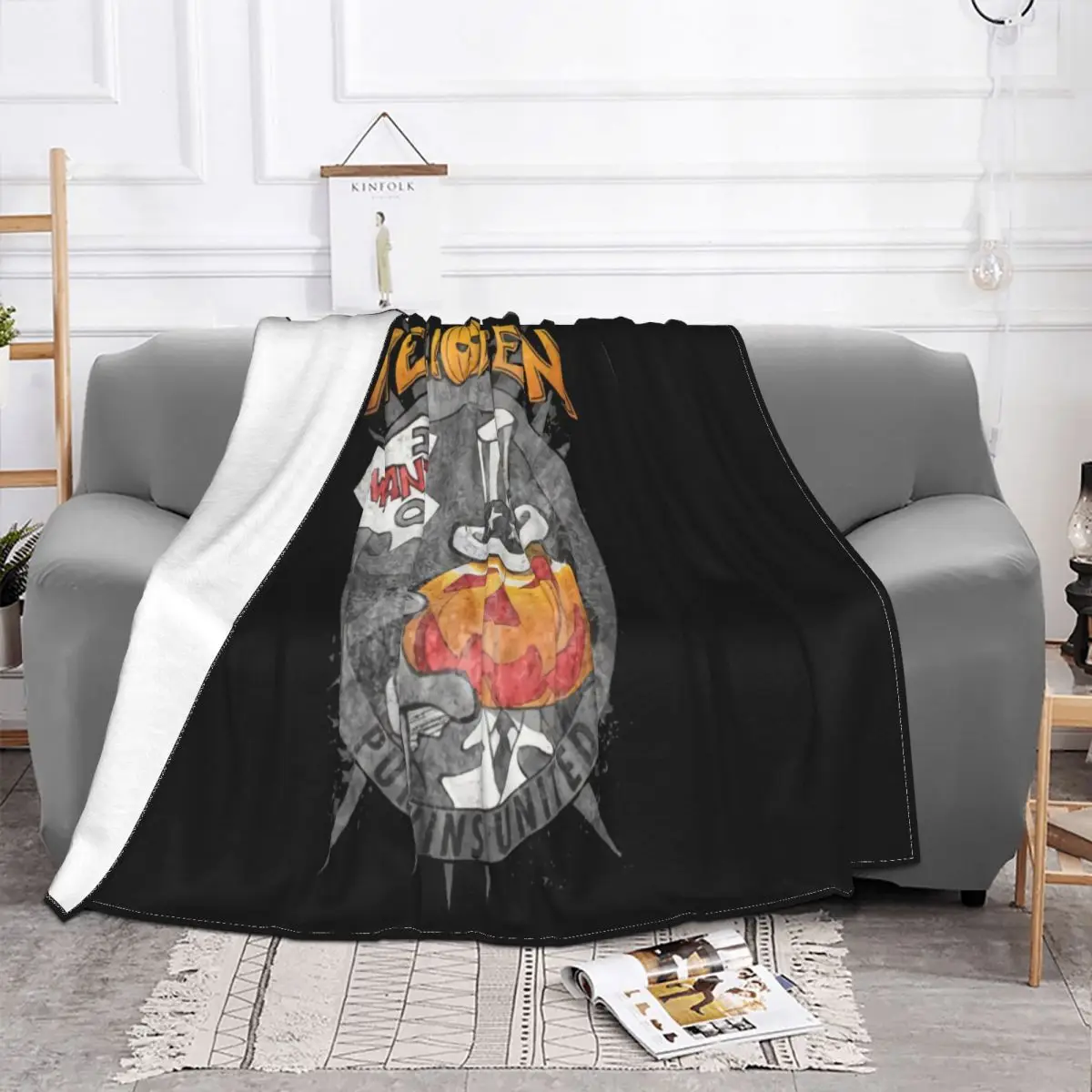 Helloween I Want Out Tour Pumpkin Power Metal Music Band Hel10126784 Woman On Sale Promotion Novelty Throw Blanket