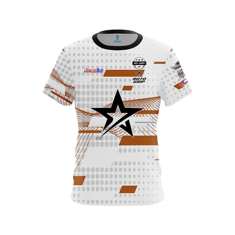 Neues 3D-Gradienten-Sternförmiges, vollbedrucktes Bowling-Shirt, kurzärmeliges Sport-T-Shirt, bequem, schnelltrocknend, lässiges Street-Top – Detail 3