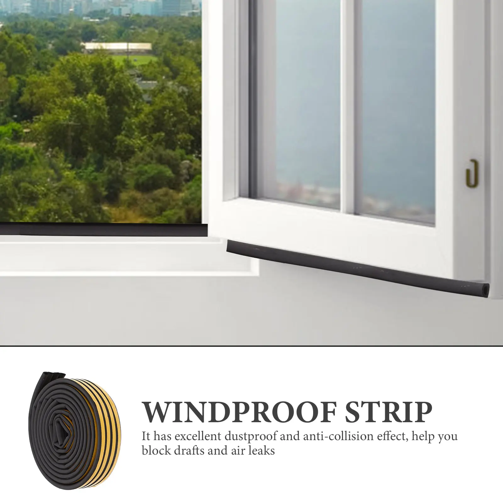 

Door Bottom Sealing Self-Adhesive No Glue Windproof Insulation Strip For Home Sliding Glass Doors Under Door Draft Stopper