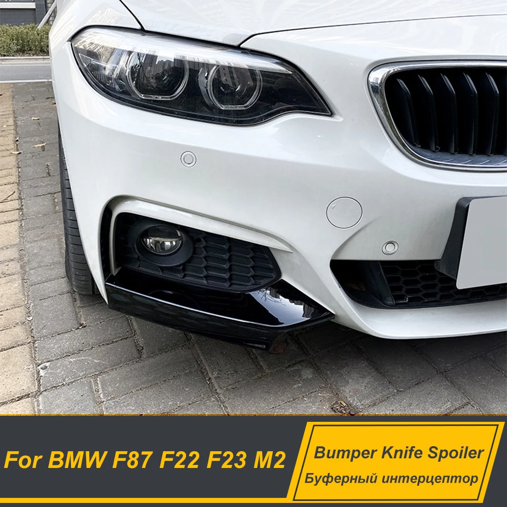 

For BMW 2 Series F87 F22 F23 220i 228i 230i M235i M240i M Sport 2014-2022 Front Bumper Corner Spoiler Wind Knife Splitter Parts