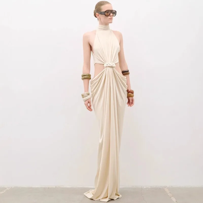 

Dress Elegant Turtleneck Dress Banquet Party Long Dress