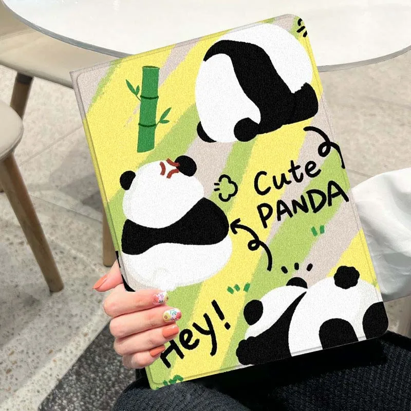 الإبداعية الباندا الكرتون نمط لهواوي MediaPad MatePad M5 M6 11 12 X SE T10 T10s 2 C5e T5 Pro لايت الهواء 11.5 بوصة اللوحي