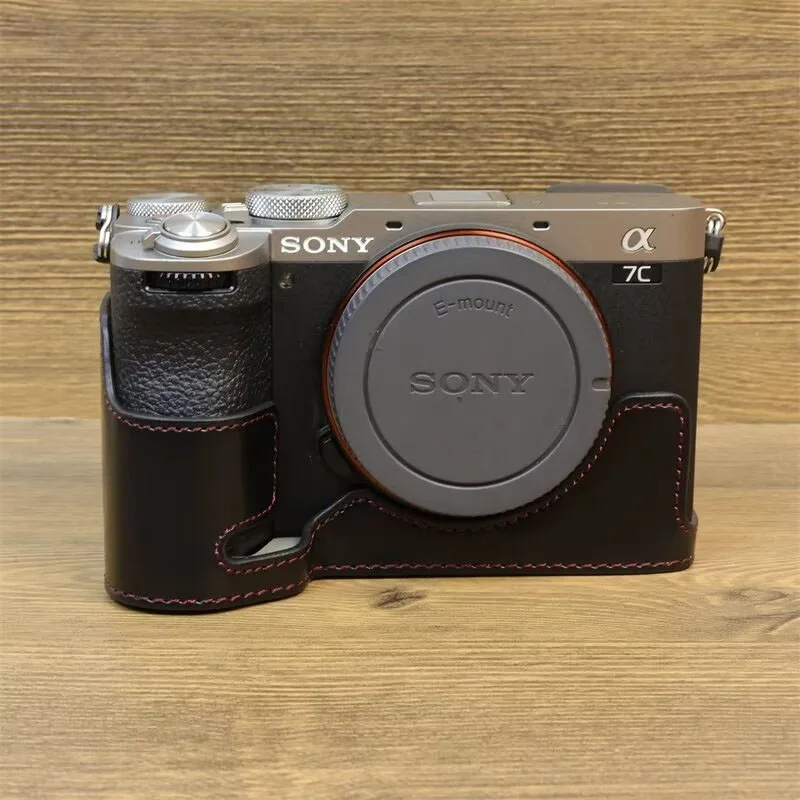 Capa para câmera A7CII PU protege meio saco para acessórios Sony A7C II A7C2