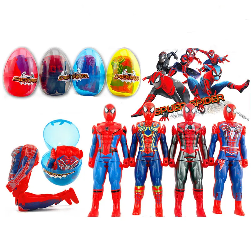 Figuras de superhéroes de Marvel para niños, juguetes transformados de Spiderman, figuras de Hulk, El hombre araña, decoración de colección, regalo para niños