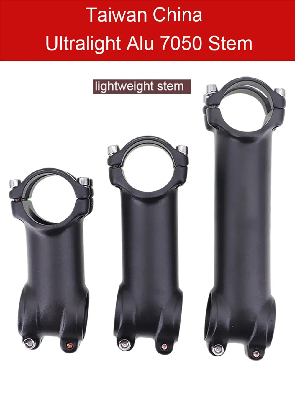 Potence De Vélo En Alliage D'aluminium - 31,8 Mm - 7°/17°/35° - 60 à 130 Mm - Universelle (Noir)