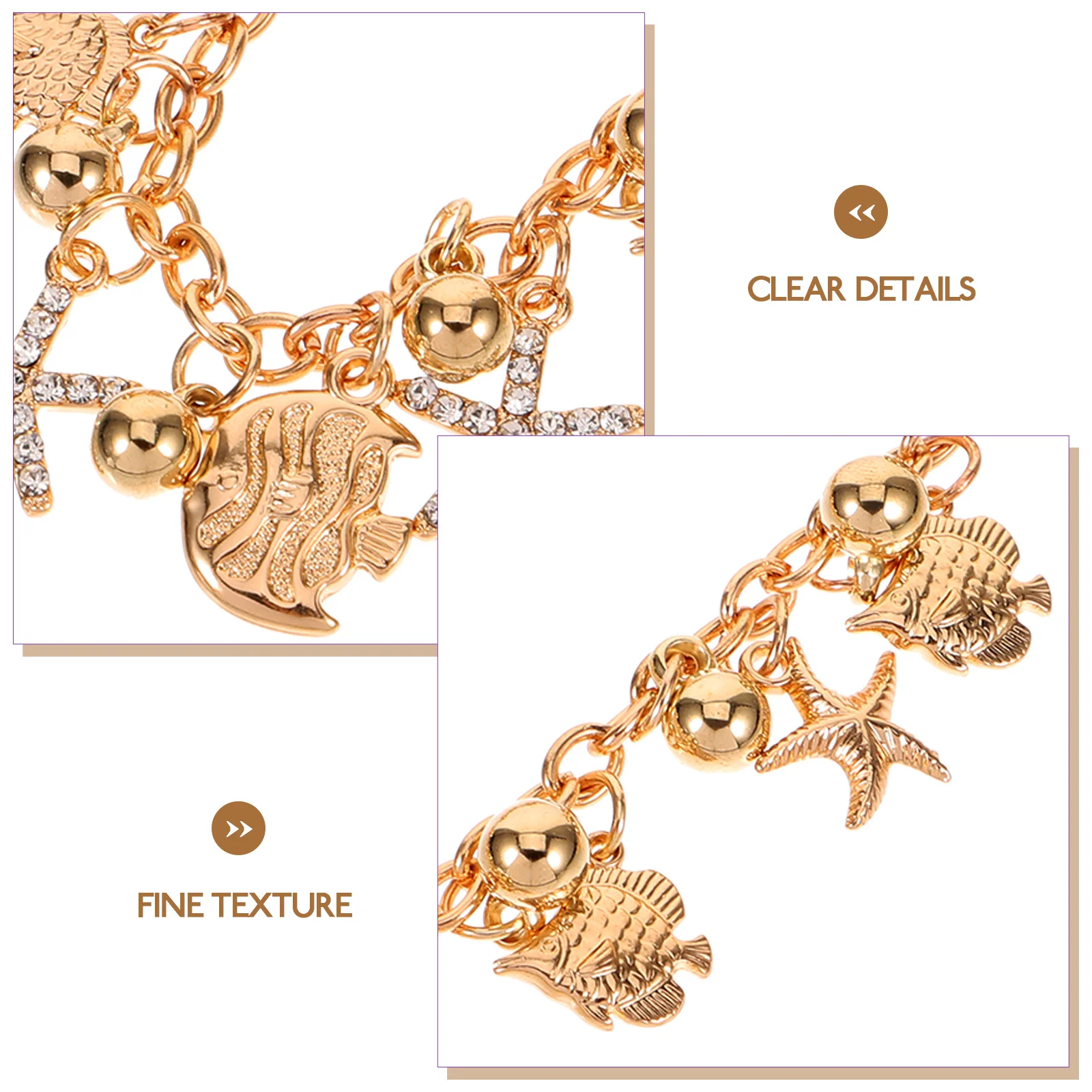 

Fish Charm Bracelet Women Adjustable Wrist Jewelry Bohemian Ocean Theme Gift Valentine Birthday Accessories