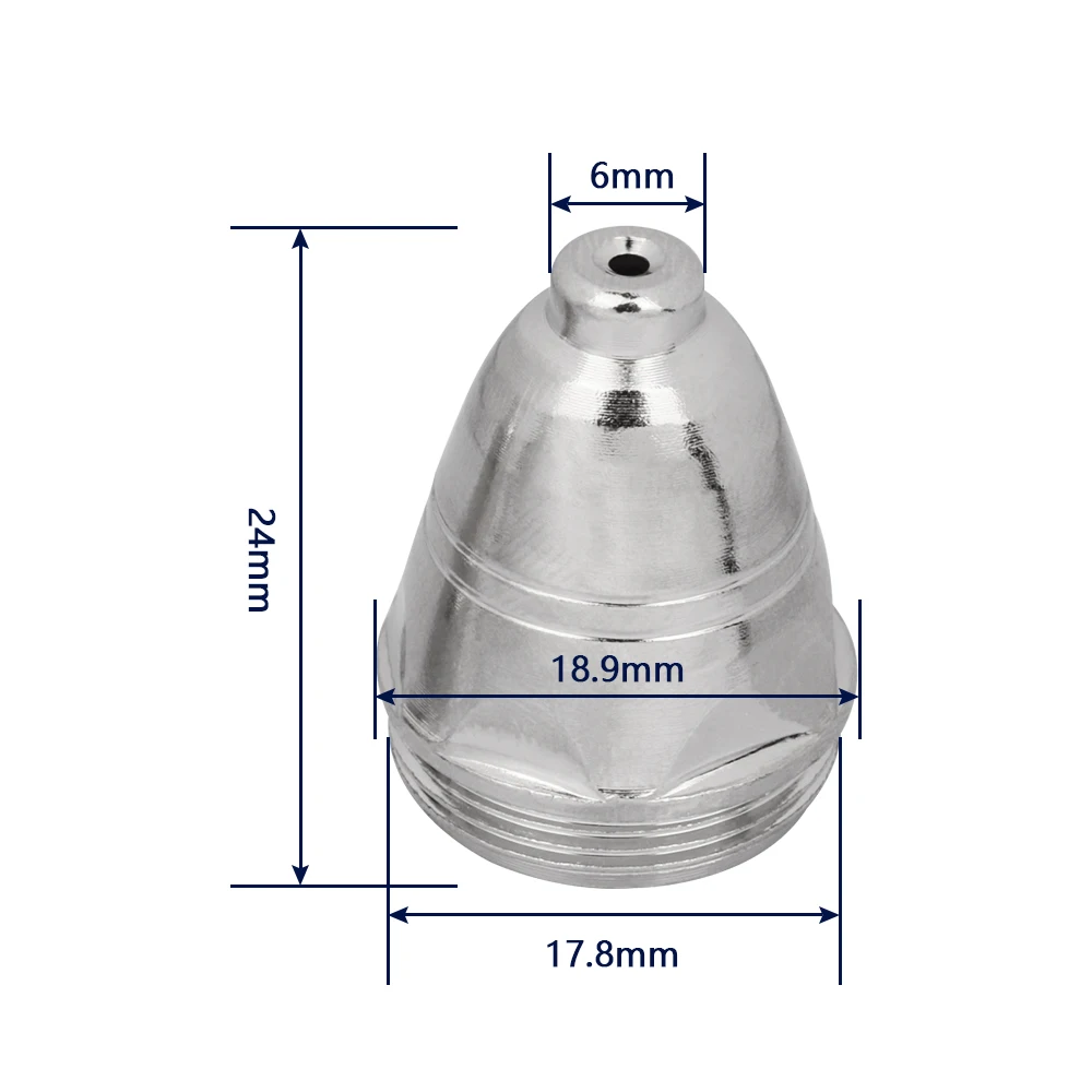 20/40PCS Zirconium wire P80 Plasma Electrode Nozzle 1.1/1.3/1.5/1.7mm Cutting Torch 60A 80A 100A P80 CNC Plasma Torch Tip