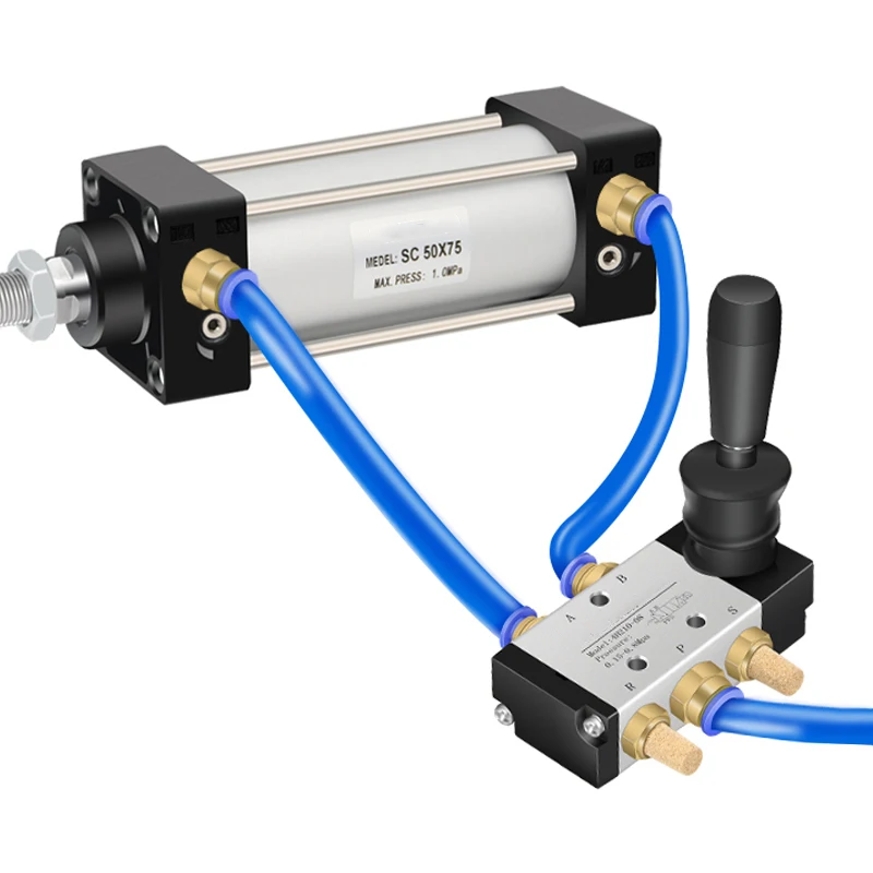 4H210-08 Manual Hand Lever Operated Valve 4-Way 2-Position Hydraulic Directional Control Valve for Hydraulic System