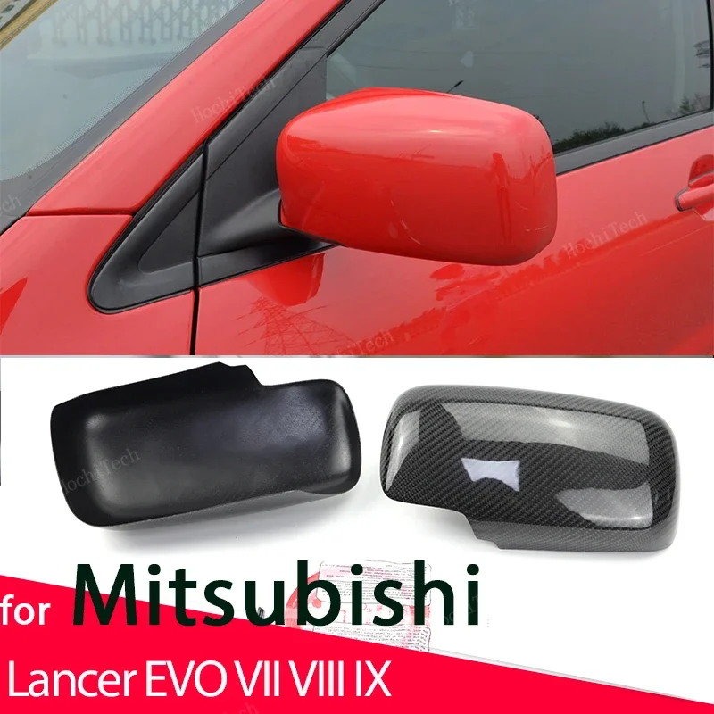 

Real Carbon Fiber Side Mirror cover Cap Sticker for Mitsubishi Lancer Evolution EVO VII VIII IX 2001-2007