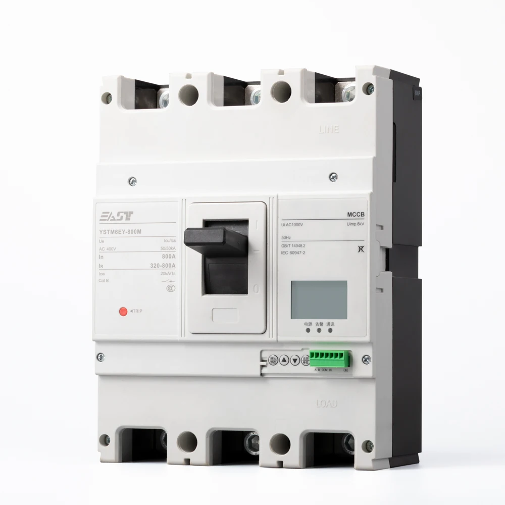 YSTM6EY-800M MCCB 3P 4P 50kA Double Adjustable Shunt Trip Cabinet Switch