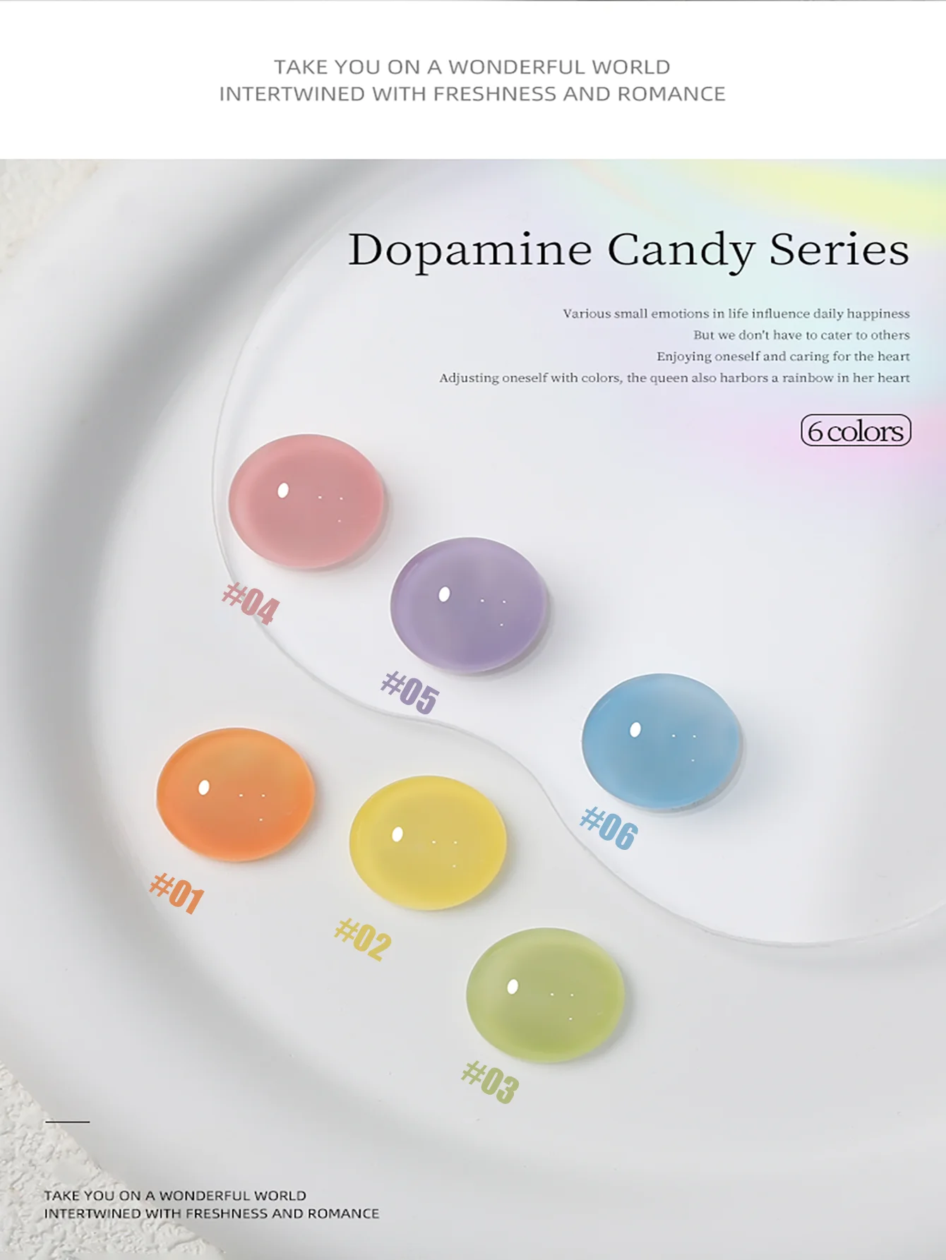 

1-6pcs TC 2025 Summer Dopamine Pink Green Gel Nail Art Macaron Candy Series Gel Nail Polish New Style Romantic Nail Supplies