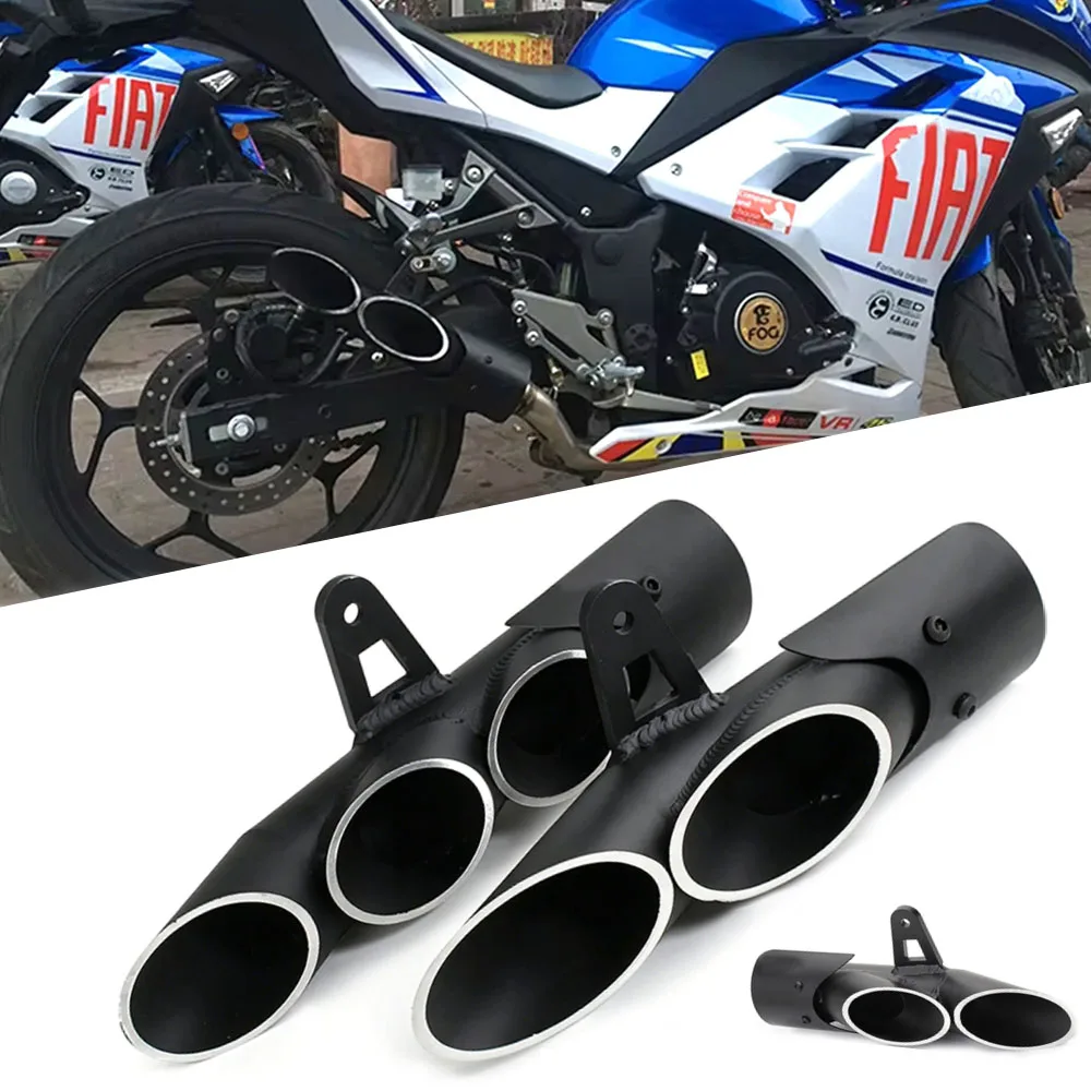 Universal 51mm Slip-On Motorcycle Exhaust Muffler Pipe For R6 R3 R1 R15 FZ1 MT09 MT07 Z900 Z400 ZX6R CBR500R/1000RR GSX-R1000R