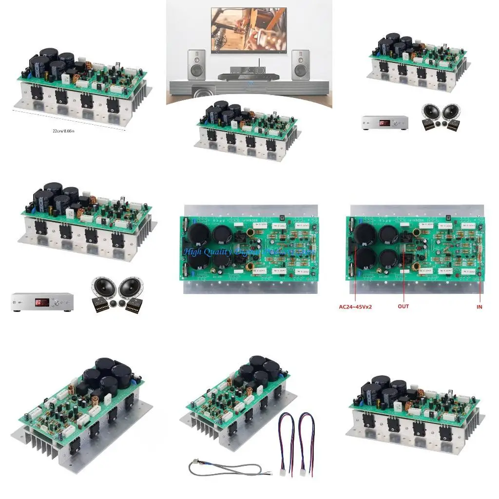 

U2JE Quality A1943/C5200 400W Double Channel Amplifiers Board User Friendly,Improve Sound Multifunction Amplifiers Module