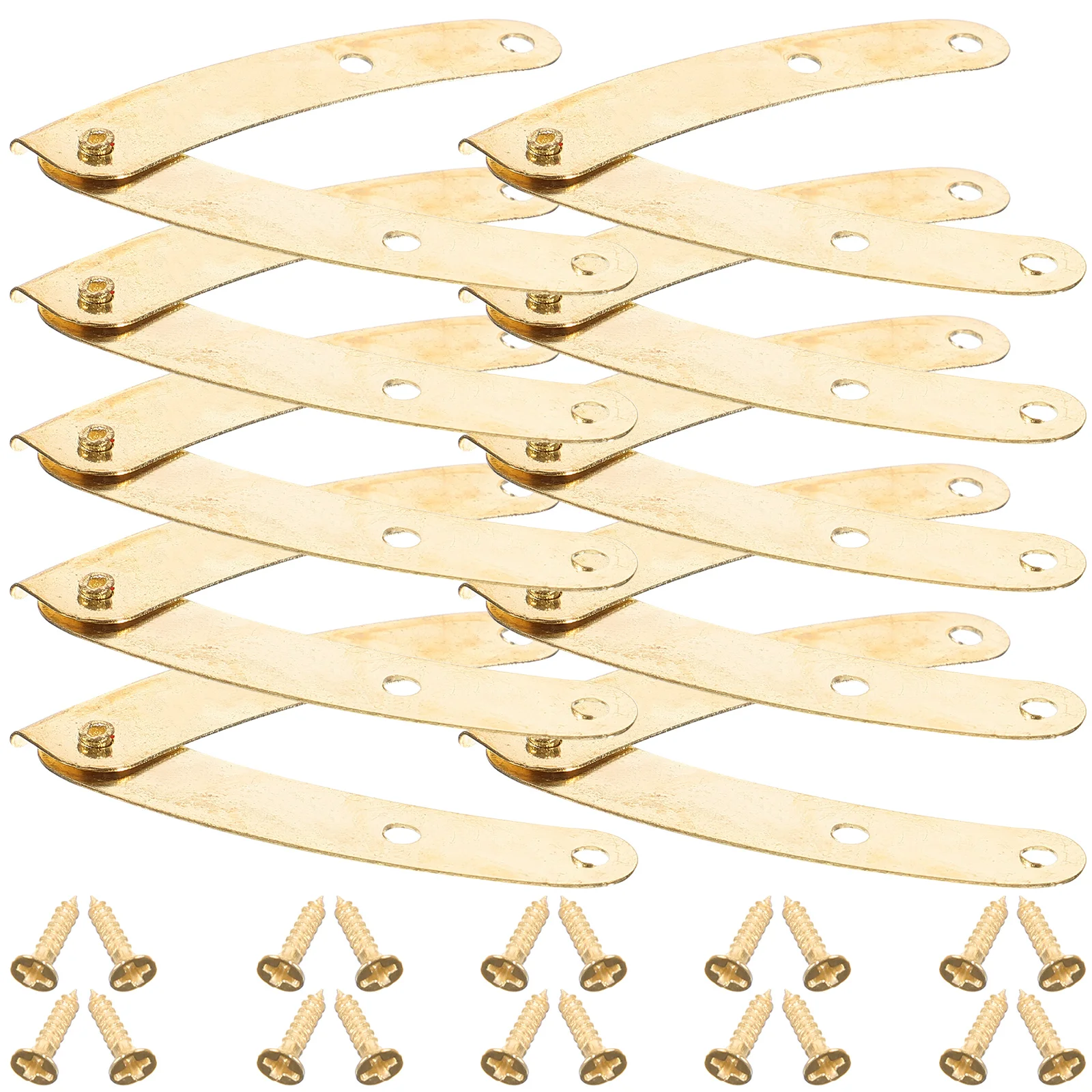 10 Pcs Lid Hinge Support Toy Box Chest Hardware Hinges Heavy Duty Metal Lift and Stay