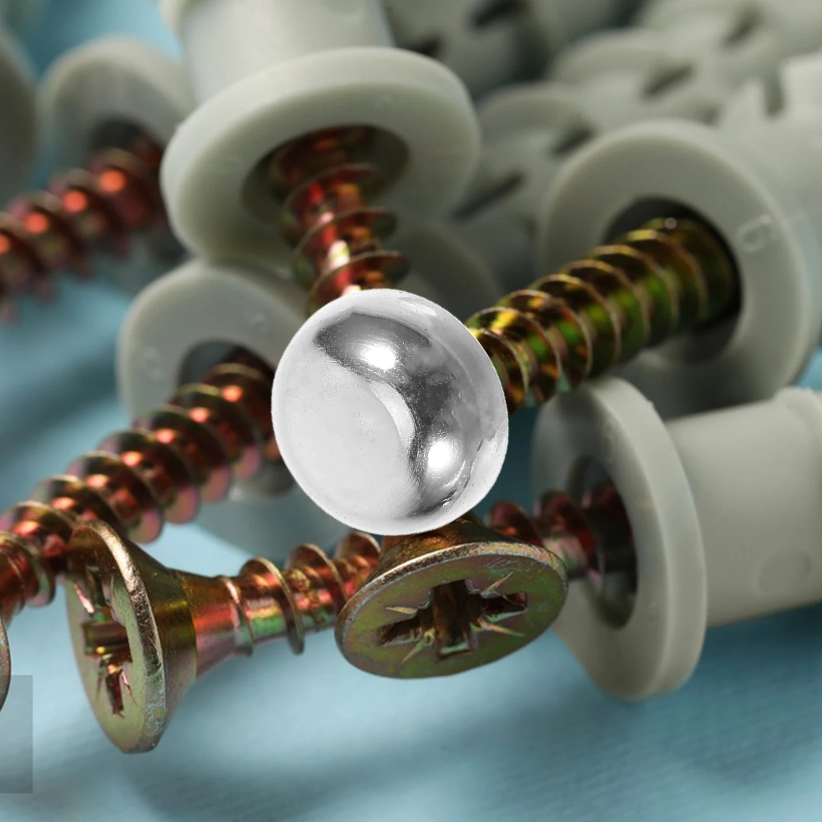

8PCS Decorative Hat Self Tapping Screws Vintage Metal Flat Caps for Light Hardware Mount Cover