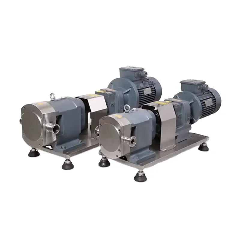 4KW stainless steel 304 316L positive displacement gear pump high viscosity sanitary rotary cam pump