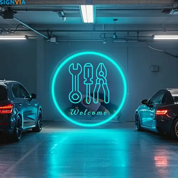 

Custom garage Repair Tool Neon Sign USB-Powered LED Wall Light Switch Control Engraved Lettering Decor for Hardware Stores Gift