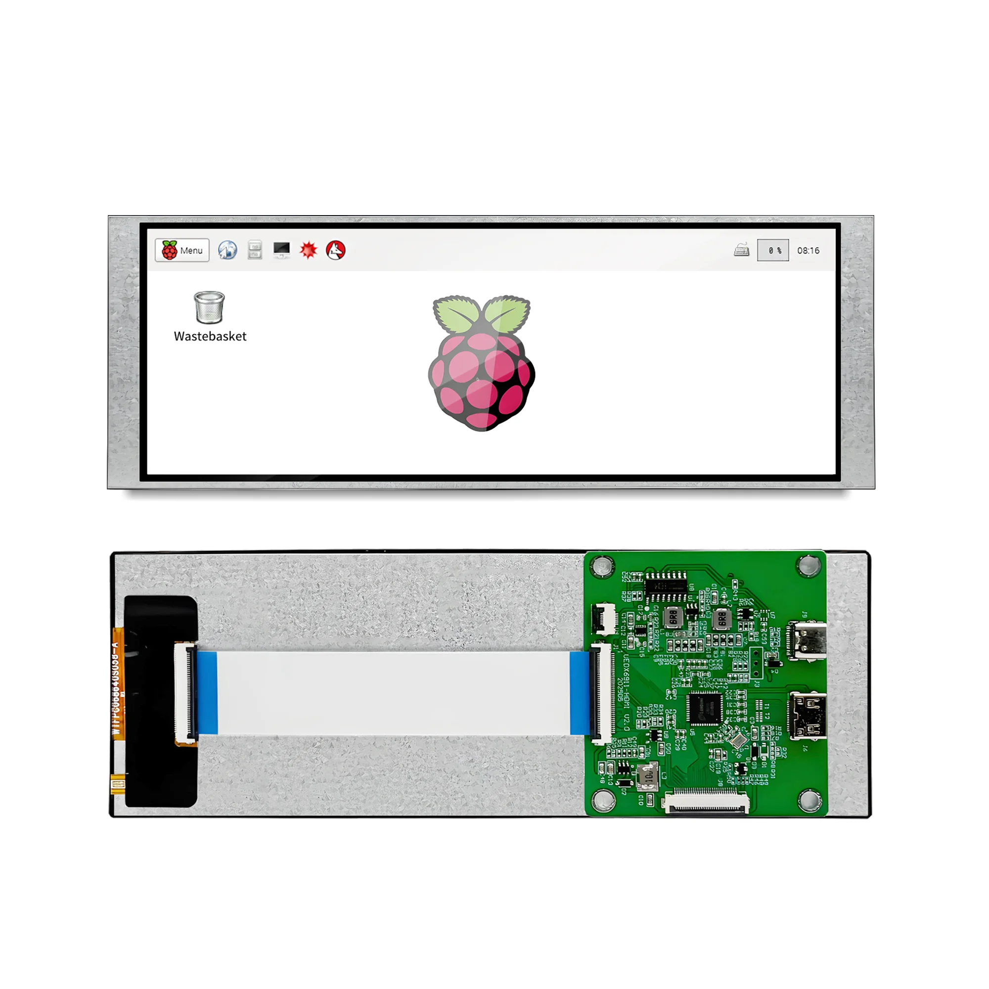 6,8 Polegadas 480X1280 Interface MIPI HD-MI Bar IPS TFT LCD Display com Placa de Driver HD-MI