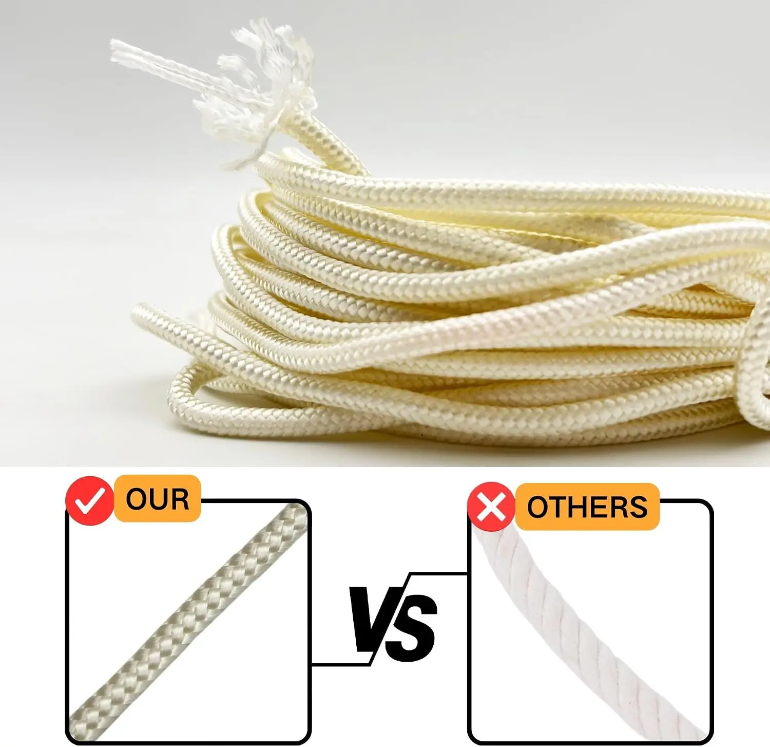 4mm Pull Cord Starter Rope 12M Recoil String for Chainsaw Trimmer Edger Weed Eater Wacker Leaf Blower STIHL MS170 MS180 Husqvarna Echo Craftsman Poulan Push Mower Visit the YGQ Store