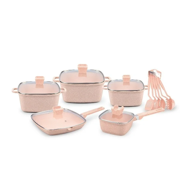 Multi-color classic design induction non-stick aluminum soup and original pot