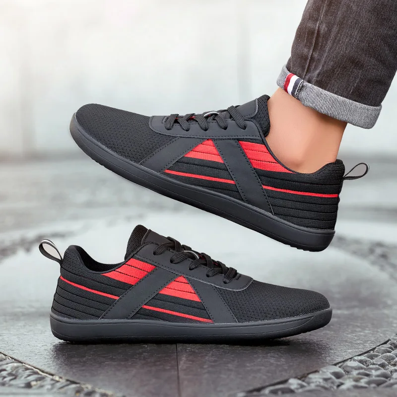 MAEDEF Men's Wide Barefoot Shoes Comfortable Breathable Casual Sports Shoes Minimalist Walking Tennis Shoes for Men Sneakers