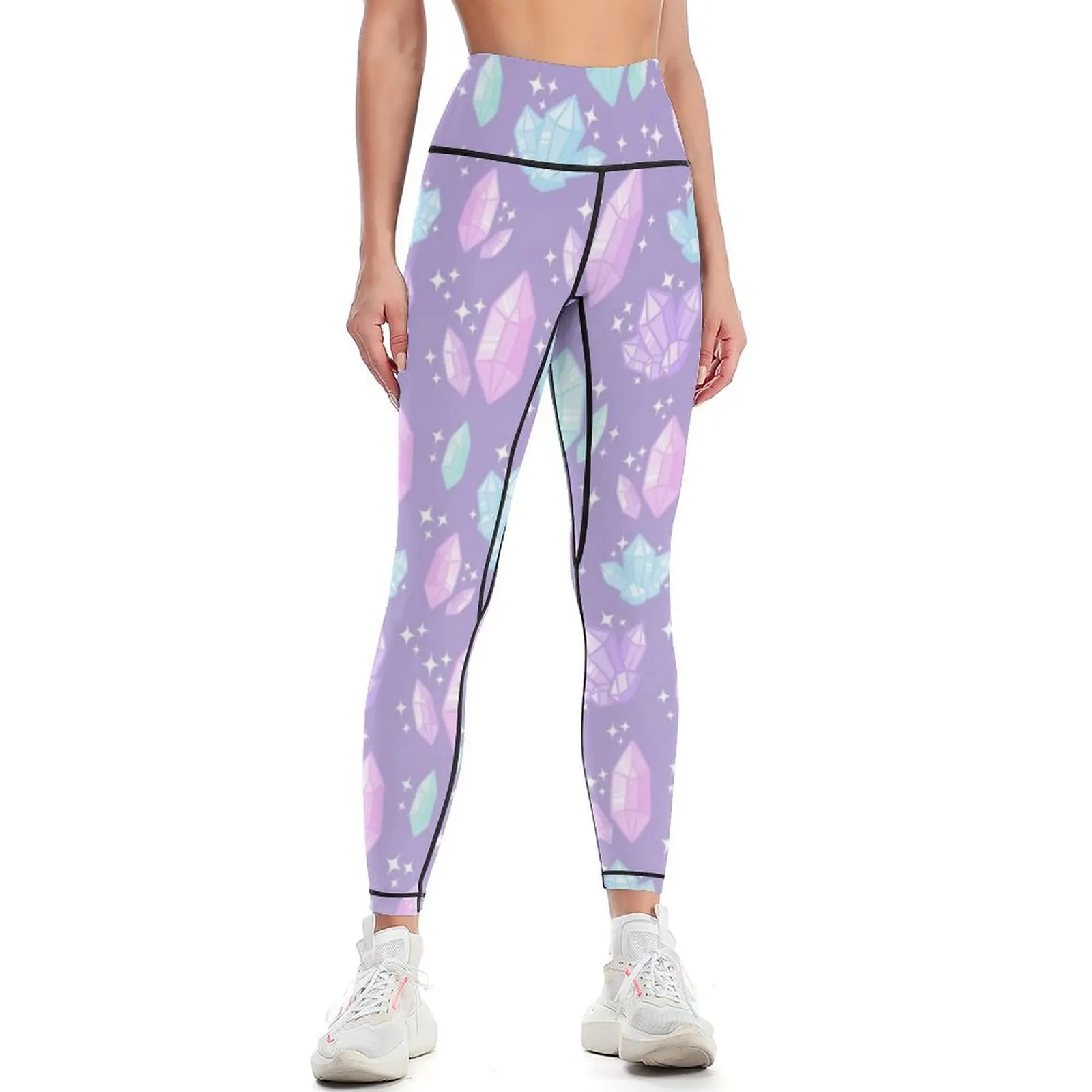 Magical Crystals // Purple | Nikury Leggings sportswear gym Sports female gym clothing Womens Leggings