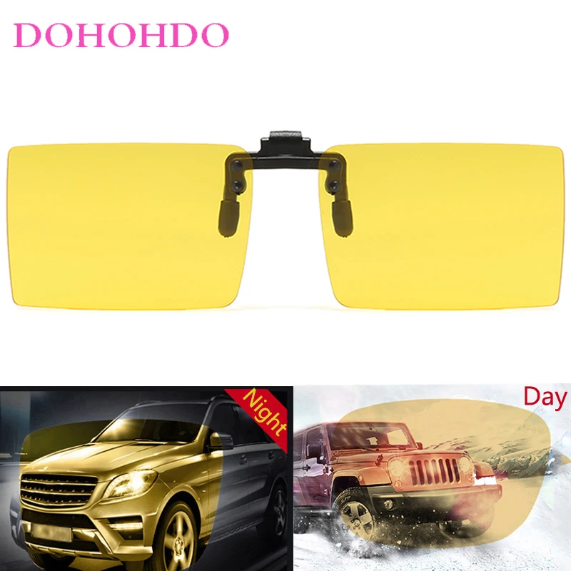 

Classic Designer Square Driving Polarized Night Vision Clip-On Sunglasses Women Men Outdoor Sports Anti-Glare Goggles Очки UV400