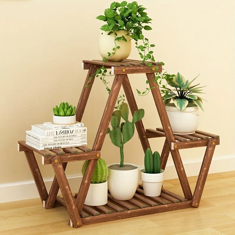 1pcs Wooden Plant Stand Flowerpot Holder Stand for Potted Pot Holder for Plants Porta Macetas Para Plantas Home Furniture