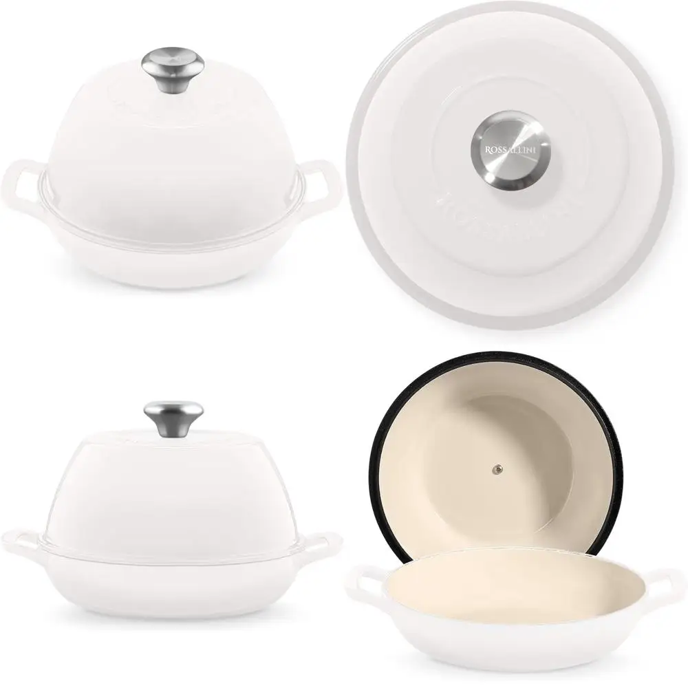 

Enameled Cast Iron Sourdough Bread Oven - Non-Stick Interior with Tight Lid for Optimal Baking and Bread Crafting | 6 Quart Capa