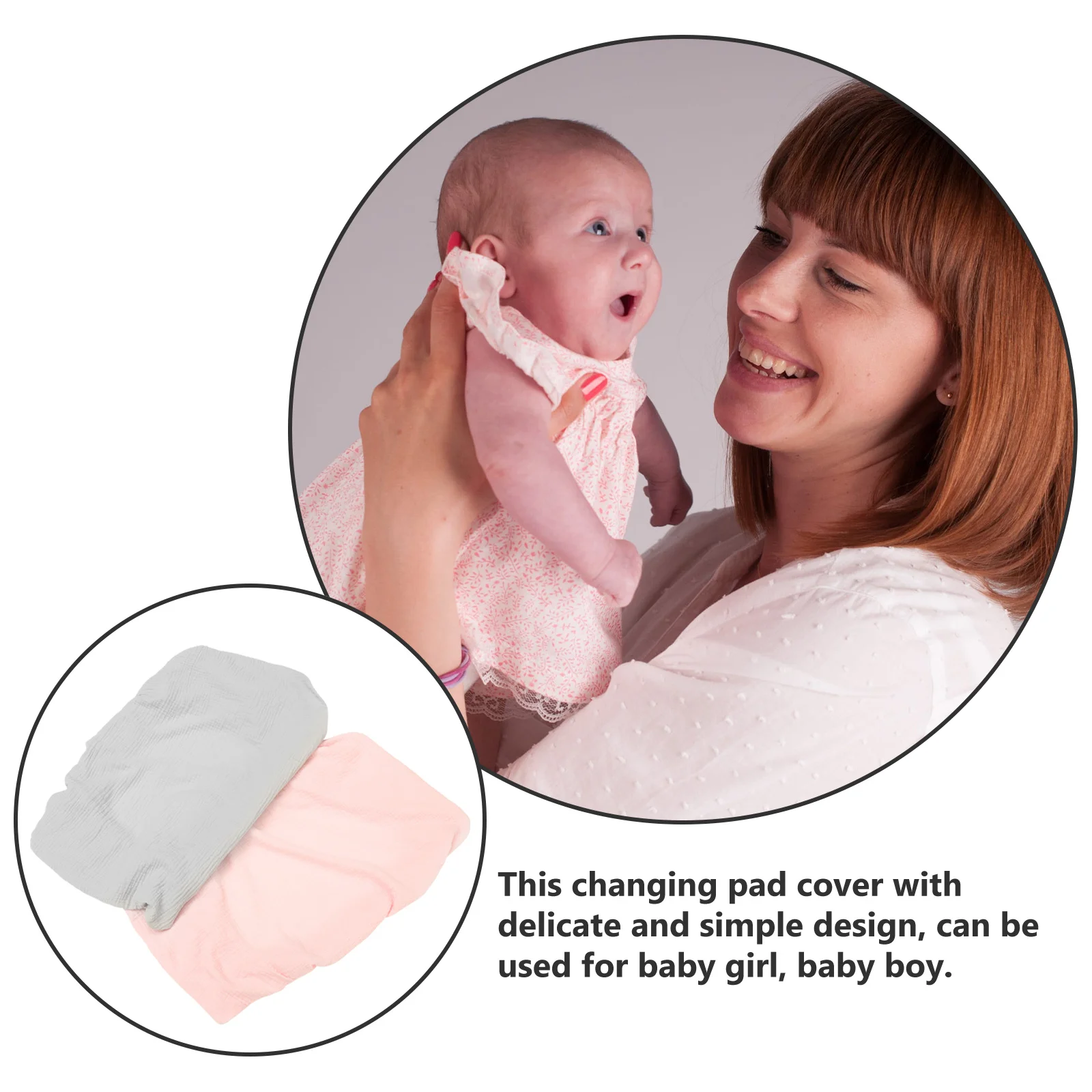 

Съемный пеленальный коврик, моющийся чехол для пеленания, эластичный хлопковый чехол для новорожденных мальчиков и девочек, розовый, серый, простыня для подгузников