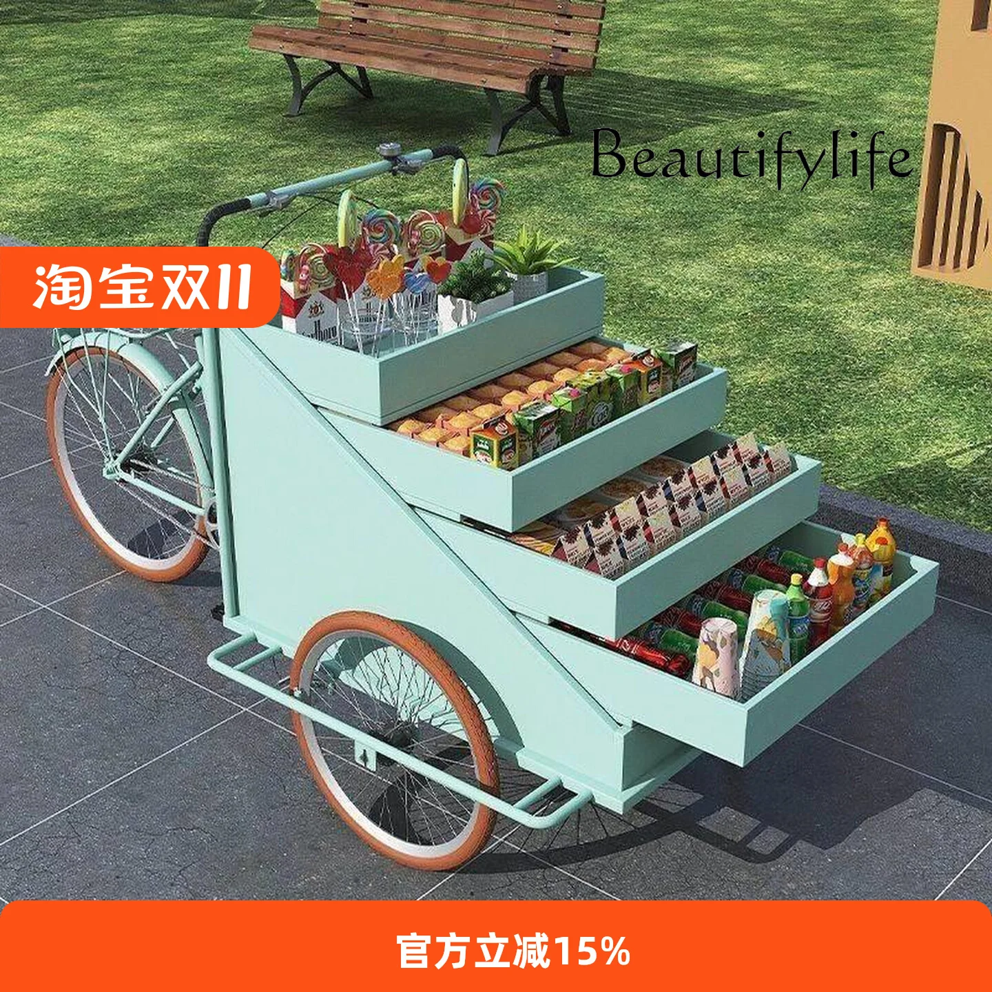 Outdoor camping mobile upside down donkey stall dining car scenic drinks coffee snacks float