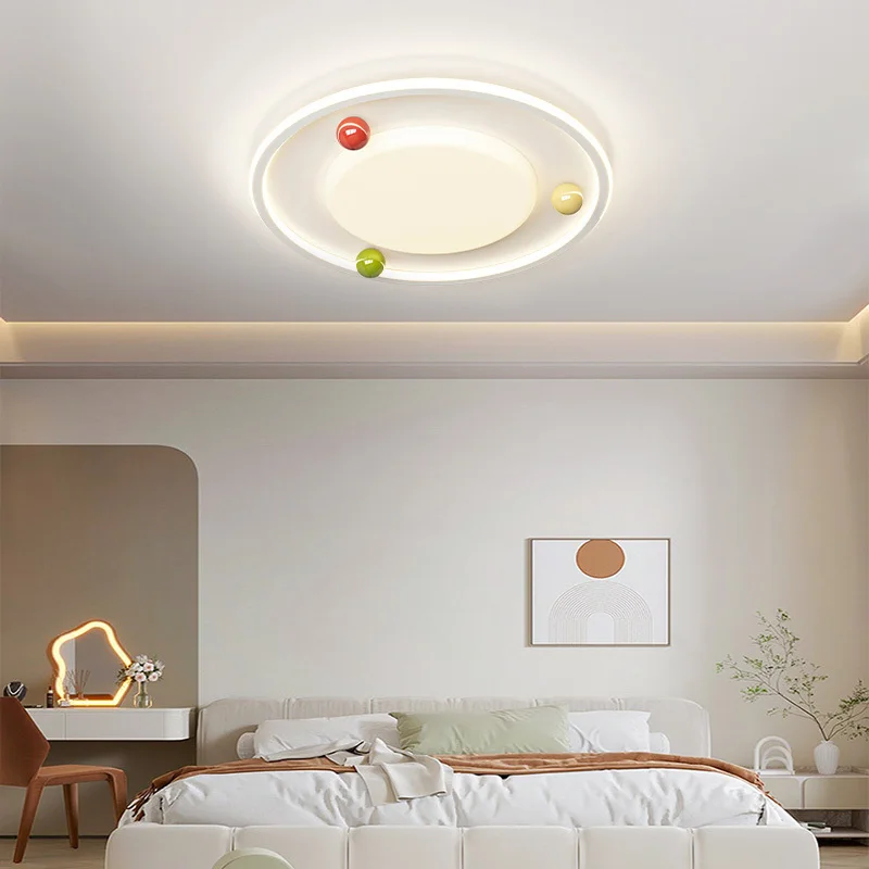 

Cream Style Cloud Bedroom Ceiling Light Modern Simple 2024 Full Spectrum Children's Room Living Room Eye Protection Light Decor