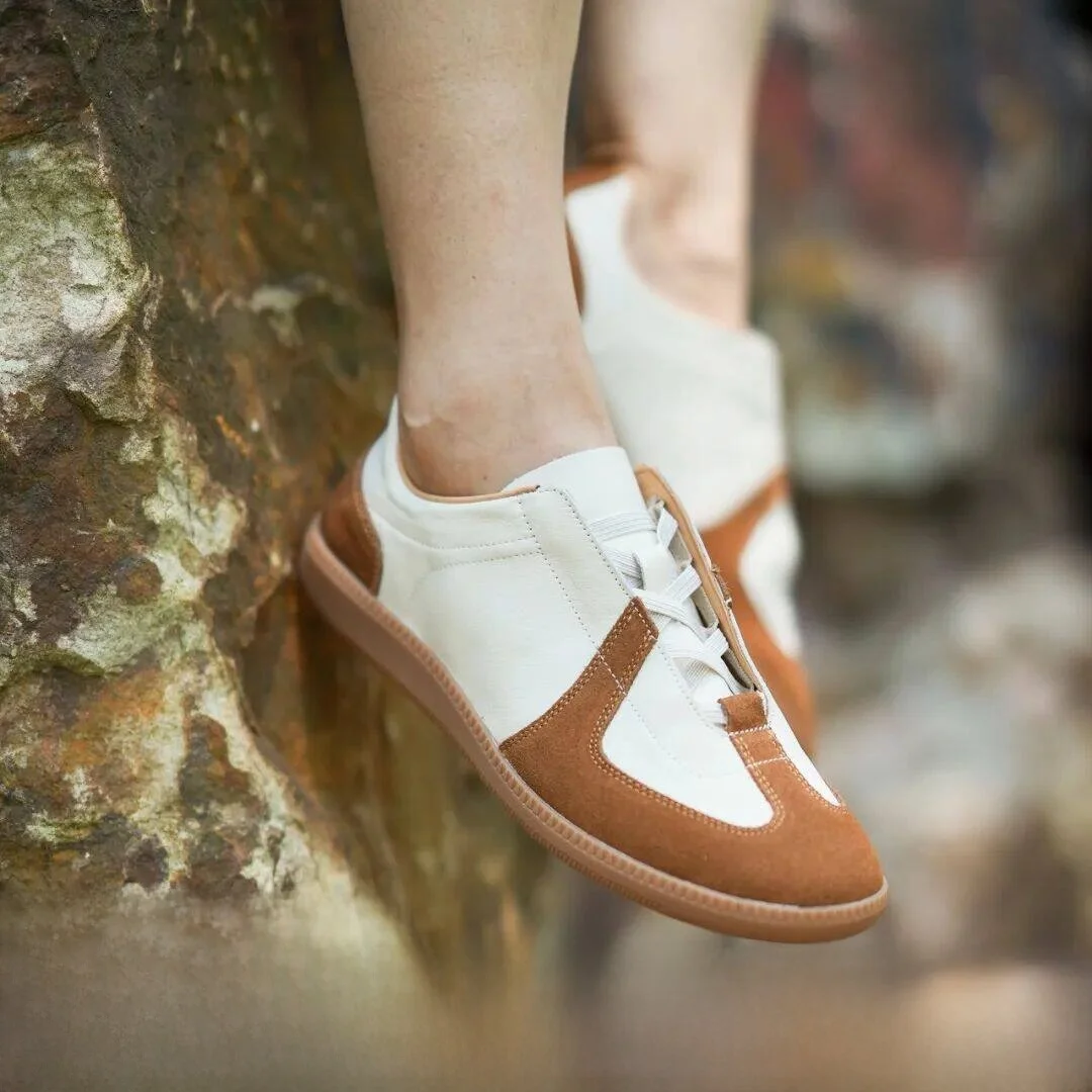 

Italian Vintage Style Top Layer Cowhide Low Top Casual Sneakers Men's Fashion Color Block Dequanyi Shoes Leisure Comfortable