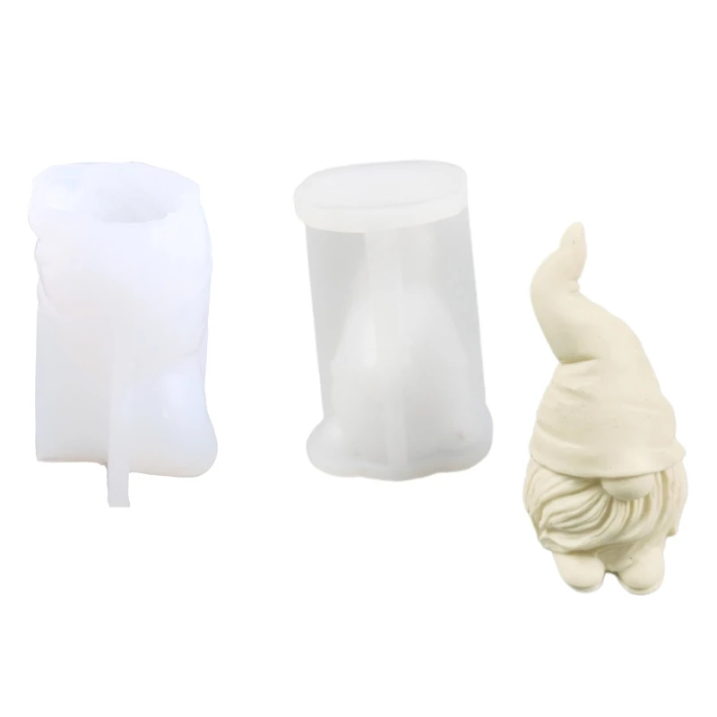 Santa anão molde resina epóxi artesanato diy ornamento jóias velas fazendo ferramenta n58f