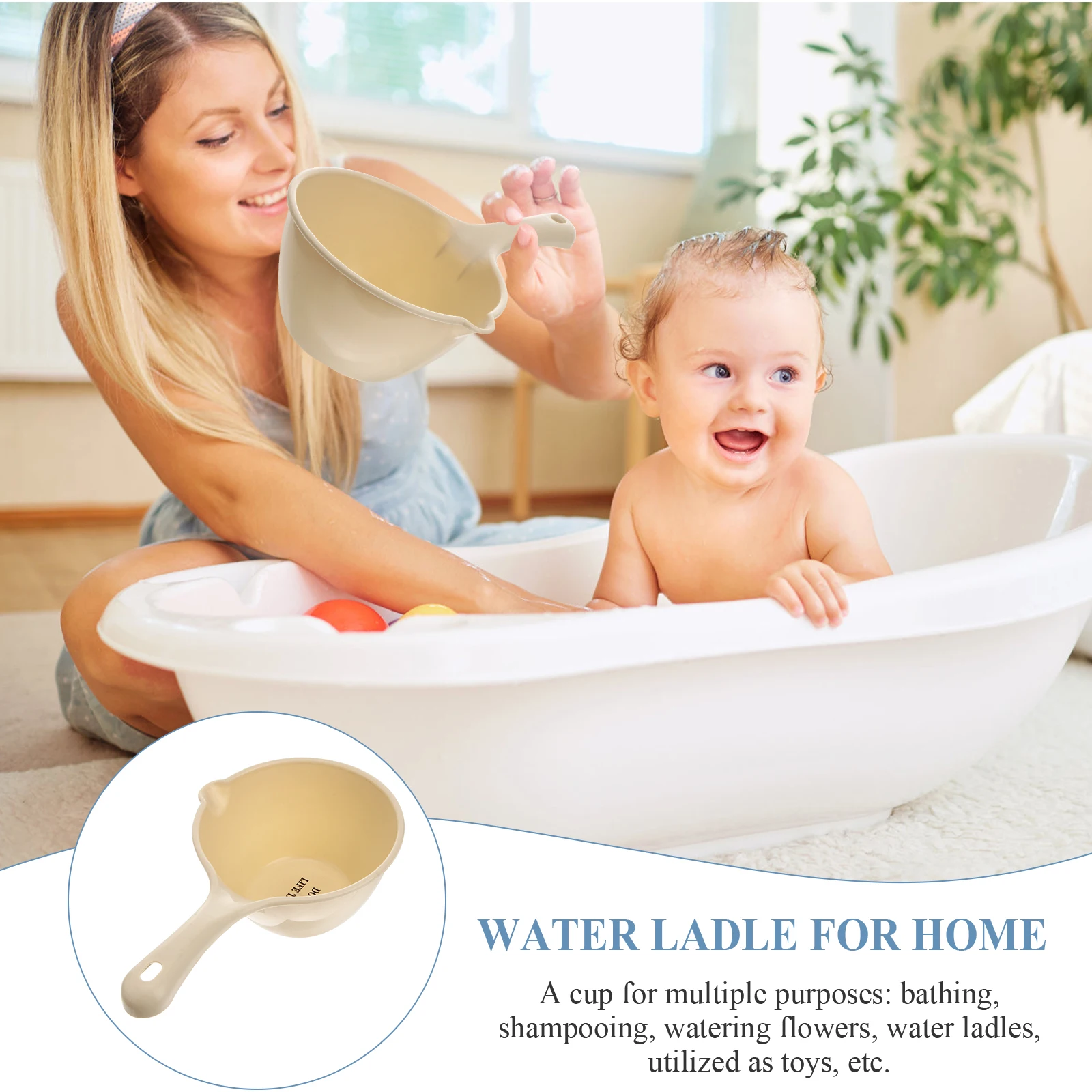 

1 шт., совок цвета хаки, кухонный совок для купания, для дома, ванной комнаты, сада, пластиковый ковш для воды, инструмент для ковша для воды