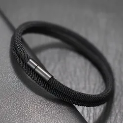 New Minimalist Outdoors Sports Men Bracelet Rope Bilayer 4mm Lucky Red Thread Braclet Bangle Gift For Him Beach Nautical Braslet