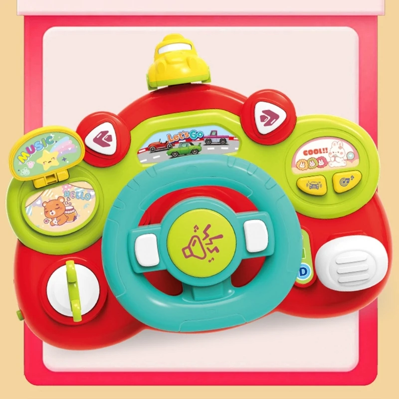 Steering Wheel Musical Toy for Toddler Interaction Car Simulated Toy Baby Child Driving Experience Montessori Toy