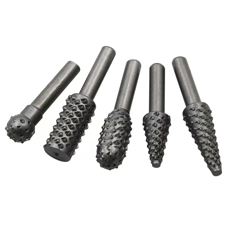 5PCS Woodworking grinding tools Woodworking rotary file grinding head woodworking carving accessories