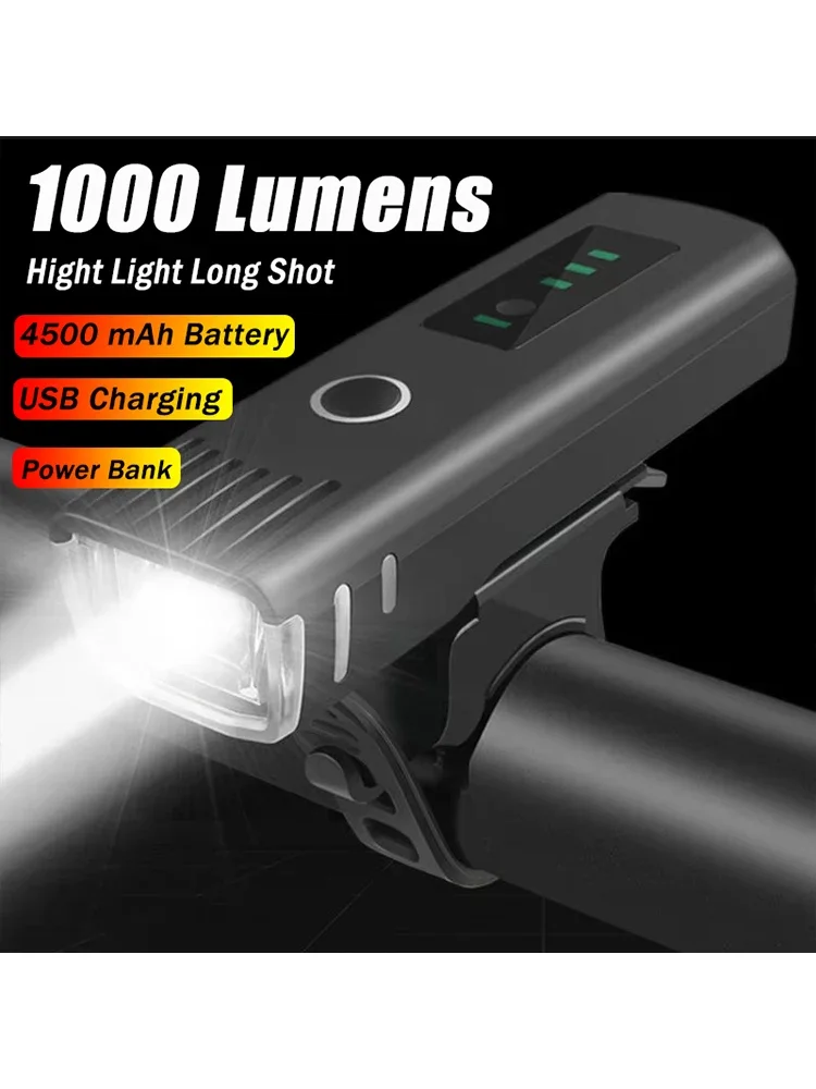 AliExpress NONE 1000LM Bicycle Front Light Bright Bike Led Flashlight Bicycle Lantern USB Rechargeable MTB Bike Rear Lamp for Cycling Headlight